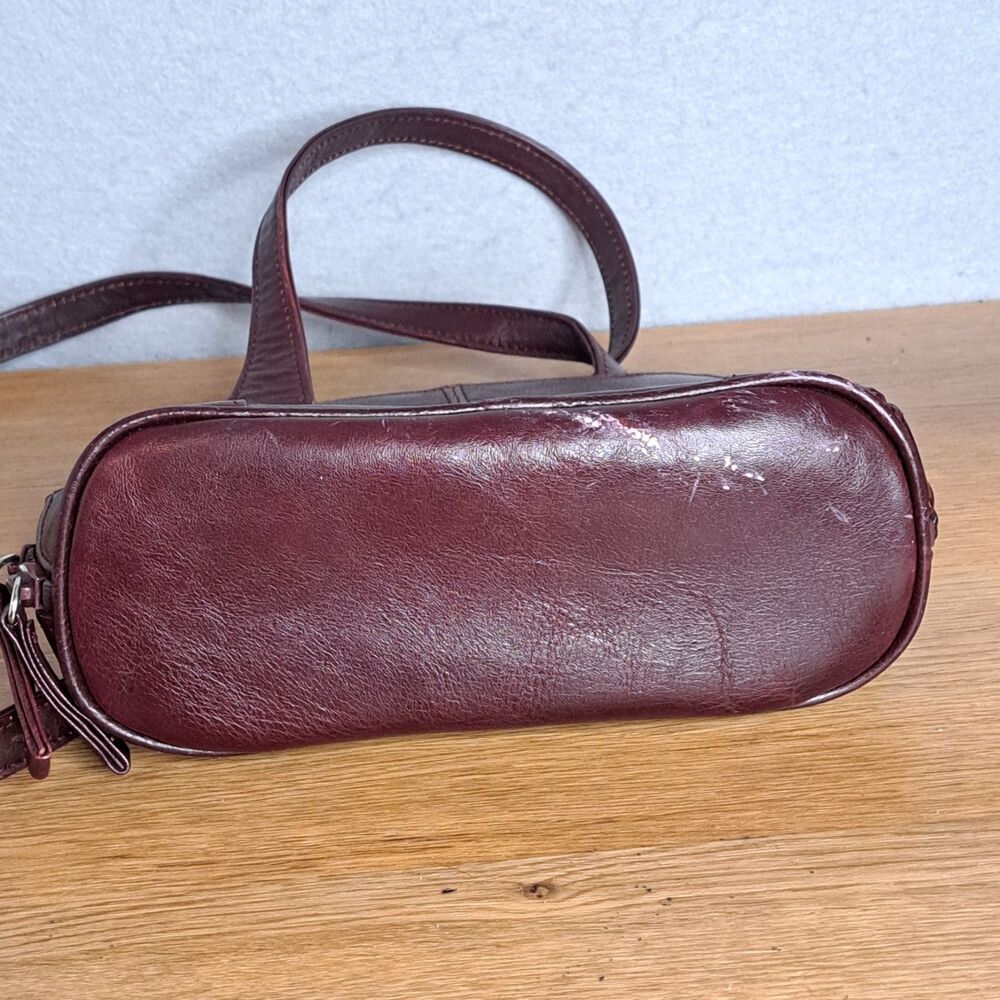 Latico Burgundy Leather Crossbody Bag - Picture 14 of 15